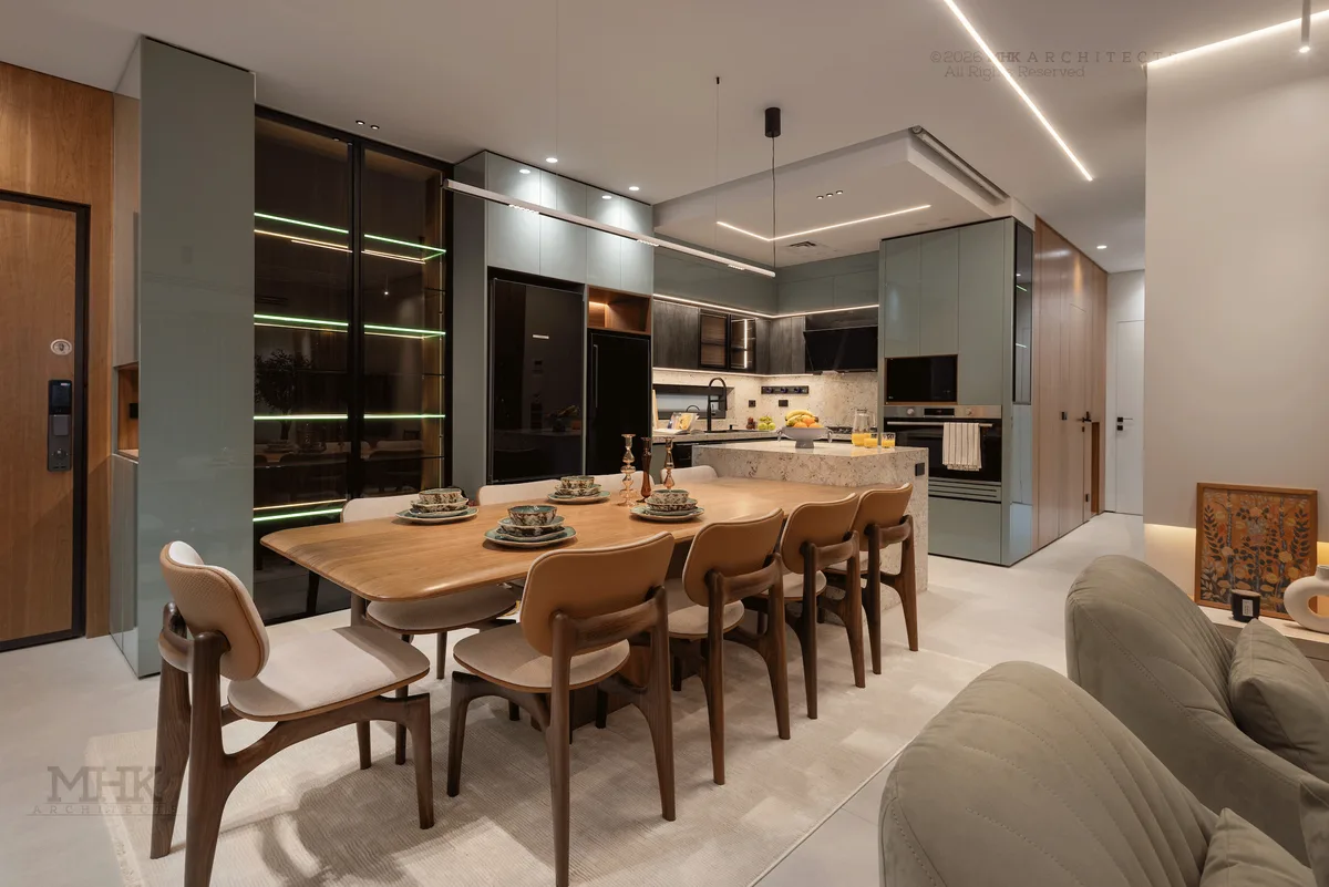 Patio Casa Project dining area, finished interior by MHK Architects