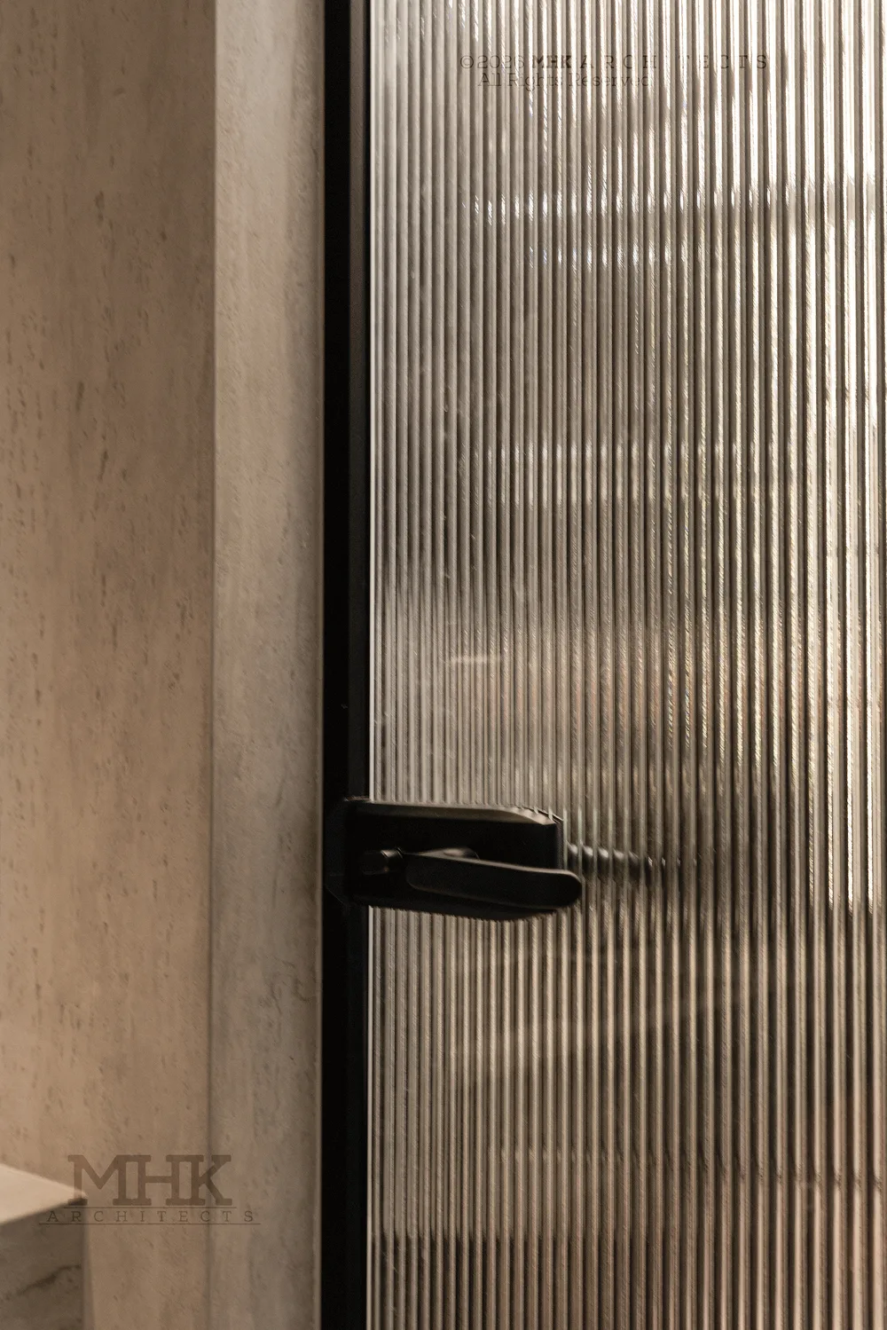 Patio Casa Project reeded joinery detail by MHK Architects