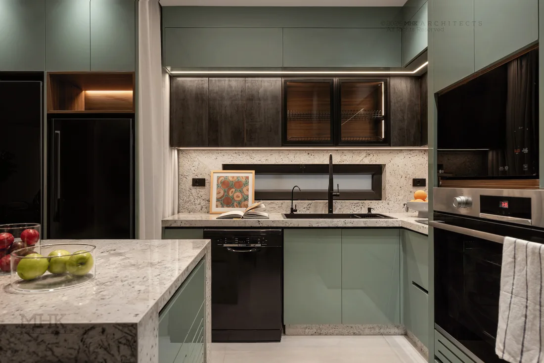 Patio Casa Project kitchen, finished interior by MHK Architects